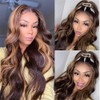 Highlight Ombre Lace Front Wig Human Hair Pre Plucked 13x4
