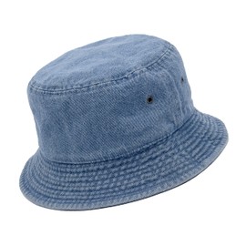 Utmost Bucket Hat 100% Cotton & Denim Lightweight Packable Outdoor Summer Beach Fishing Sun Hat(L/XL, 1pc Denim Light Blue)
