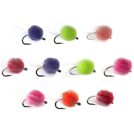 BASSDASH Fly Fishing Wet Flies Streamers Nuke Eggs for Trout Steelhead Salmon Fishing, Fly Lure Kit with Box