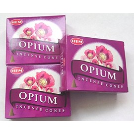 HEM Incense Opium Cone Set of 3