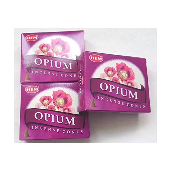 HEM Incense Opium Cone Set of 3