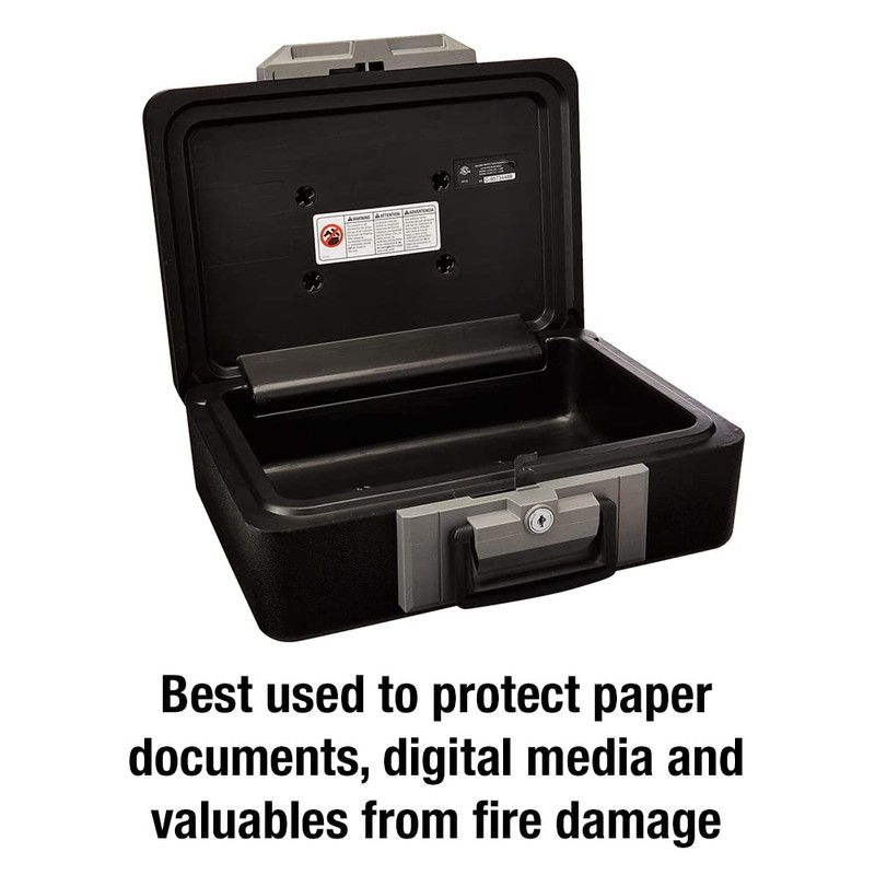 SentrySafe Fireproof Safe Box with Key Lock, Chest Safe with
