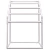 VEVOR Pool Towel Rack, 5 Bar, White, Freestanding Outdoor PVC