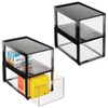 mDesign Plastic Desk Organizer and Storage Bin w/Pull Out Drawer