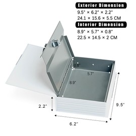 Diversion Book Safe Storage Box (Size 9.5"×6.2"×2.2") With Security Key Lock, Dictionary Secret Hidden Safe (PISA - Key Lock)