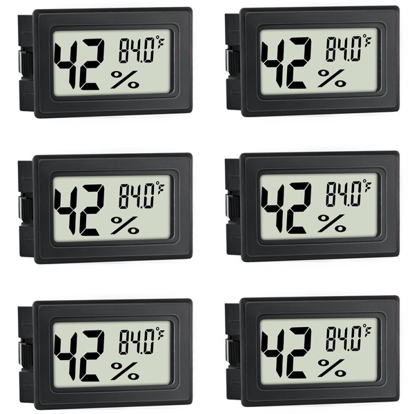 Mini Hygrometer Indoor Humidity Meter Hygrometer Thermometers 6 Pack Humidity