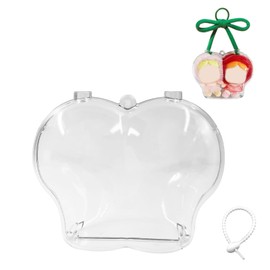 Aerbee Protective Case for Crybaby Cherry – Clear Thickening Hard Display Box with Silicone Strap for 'Crybaby Crying for Love' Series, Portable Closure Dustproof Collectibles Case for Figures, Dolls