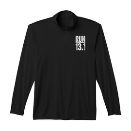 Half Crazy 13.1 Running Half Marathon Race Runners Training Performance Quarter-Zip Top