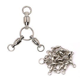 Fabulous-do Sarkan Sarkan Three-pronged Size 4, Set of 10, Strength, 99.3 lbs (45 kg), Bearings, Swivel, Triple, Stainless Steel, Mitsumata, Fishing, Silver