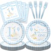 48Pcs One Silly Goose Birthday Decor Boy Baby Shower Decorations