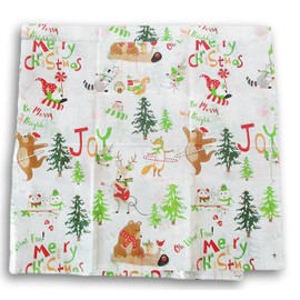 Party Planning Christmas Oversize Plastic Gift Bag with Tie and Gift Tag - 36 x 44 Inches (Woodland Creature Rock Stars)