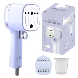 SALAV® Quicksteam Portable Travel Hand Held Garment Steamer for Clothes, 10 seconds Fast Heating Time, Removes Wrinkles on Clothes and Fabrics, No Drip Steam, Stainless Steel Plate