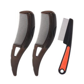 Dandruff Comb, Stainless Steel Fine Tooth Comb, Scalp Psoriasis Comb, Dandruff Remover Comb Scalp Sweep Detoxing Comb, Lice Comb for Scalp Massage Combs for Women Men, Set of 3