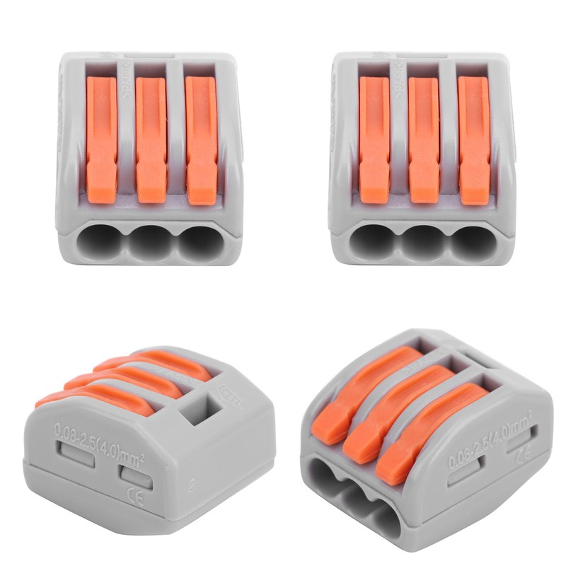 100Pcs Push Wire Wiring Connector Quick Connect Line Terminal Blocks