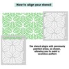 Radiant Leaf Pattern Stencil A4 Size - Leaf Pattern Stencil