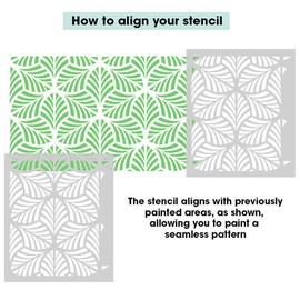 Radiant Leaf Pattern Stencil A4 Size - Leaf Pattern Stencil for Home Decor Up-Cycle Art Craft - Reusable and Washable