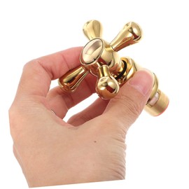 DOITOOL Faucet Tap Handle Cross Arm Faucet Handle Tap Head Replacement Faucet Knob 2pcs Stainless Steel Golden Open Quickly Cross Faucet Tap Sink Accesorios