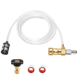 PWACCS Chemical Injector Kit for Pressure Washer, Downstream Injector with 10 FT Siphon Hose, 5-8 GPM, 3/8 Inch Quick Connect