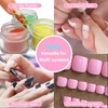 Wider Long Square Toe Nail Tips Full Cover with Glue,
