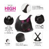 Wacoal HTY128 Women's Sports Bra, 5-Way Support, Cross-Back Style, Sweat