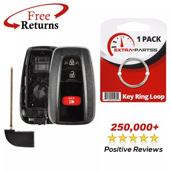 Extra-Partss Remote Shell Case Pad Replacement No Electronics For Toyota