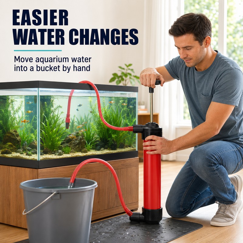 200cc Portable Manual Siphon Pump with Dual 1m Hoses for