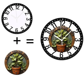 25cm Classic Iron Round Clock with Silent Sweep Second Handsheet size: 10 inch, color: Black