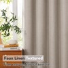 Deconovo Faux Linen 100% Blackout Curtains for Bedroom, Noise Ruducing