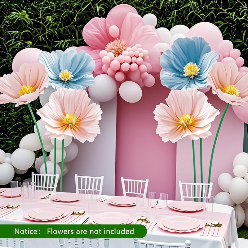 Giant Flower Stand Base and Stem, Weighted Iron Base, Flexible