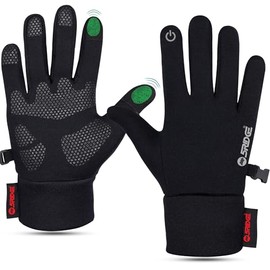 5RIDGE Warm Winter Gloves, Anti Slip Touchscreen Gloves Windproof and Water Resistant Running Gloves Thermal Gloves Cold Weather Cycling Gloves for Men Women Walking Riding Driving Cycling (S)