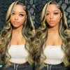P1B/27 Bundles Highlight Body Wave Human Hair Bundles 14 16