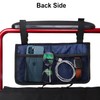 Wheelchair Side Bag, Wheelchair Armrest Storage Pouch with Cup Holder
