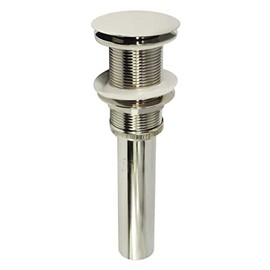 Kingston Brass EV8316 Coronet Push Pop-Up Bathroom Sink Drain Without Overflow, Polished Nickel