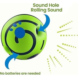 LIVERO (Pack of 2) Giggle Ball for Dog,Squeaky Toy Keep Your Dog Happy All Day Interactive Dog toys Indestructible Dog Balls Toy Balls for Dogs for Relieve Anxiety and Boredom