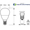 Long Life Lamp Company 4w LED Golf Ball Warm White