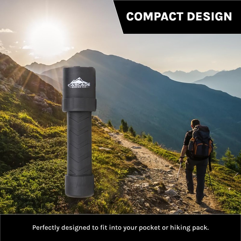 Cascade Mountain Tech 650-Lumen IPX8 Waterproof LED Flashlight with 3