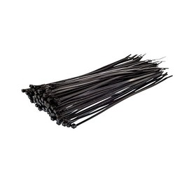 GTSE 12” Black Zip Ties, 100 Pack, 40lb Strength, UV Resistant Long Nylon Cable Ties, Self-Locking 12 Inch Tie Wraps for Home, Office, Garage and Workshop Use