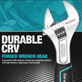 DURATECH 3-piece Adjustable Wrench Set 6-Inch& 8-Inch& 10-Inch Wrenches for Home