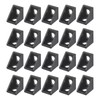 sourcing map 20Pcs Inside Corner Bracket Gusset, 20x20x17mm 2020 Angle