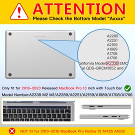 CISSOOK Baby Pink Case for MacBook Pro 13 inch Case 2023 2021 2020-2016 Release Model A2338 M2 M1 A2251 A2289, Plastic Hard Shell Case + Keyboard Cover Compatible with MacBook Pro 13" with Touch Bar