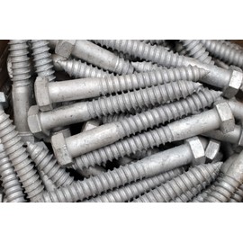 (10) Galvanized Hex Head 3/4 x 6 Lag Bolts Wood Screws