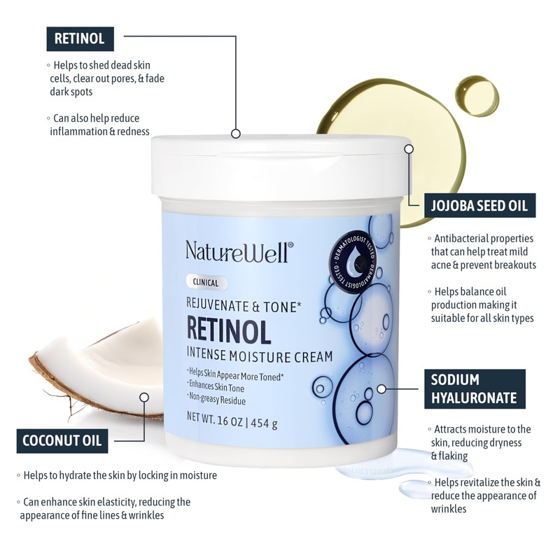 NATURE WELL Clinical Rejuvenate & Tone Retinol Intense Moisture Cream