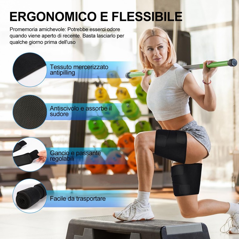 supregear Thigh Wraps Support, 2-Pack Non-Slip Compression Thigh Sleeve Hamstring