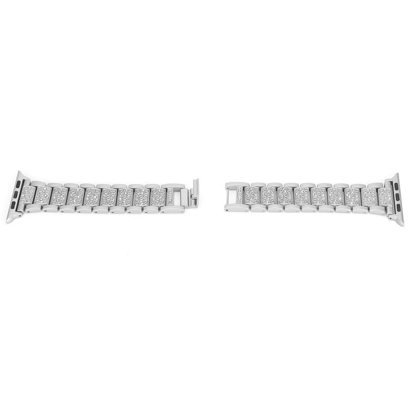 Watch Band Full Rhinestones Strap Metal Wristband Replacement Compatible for