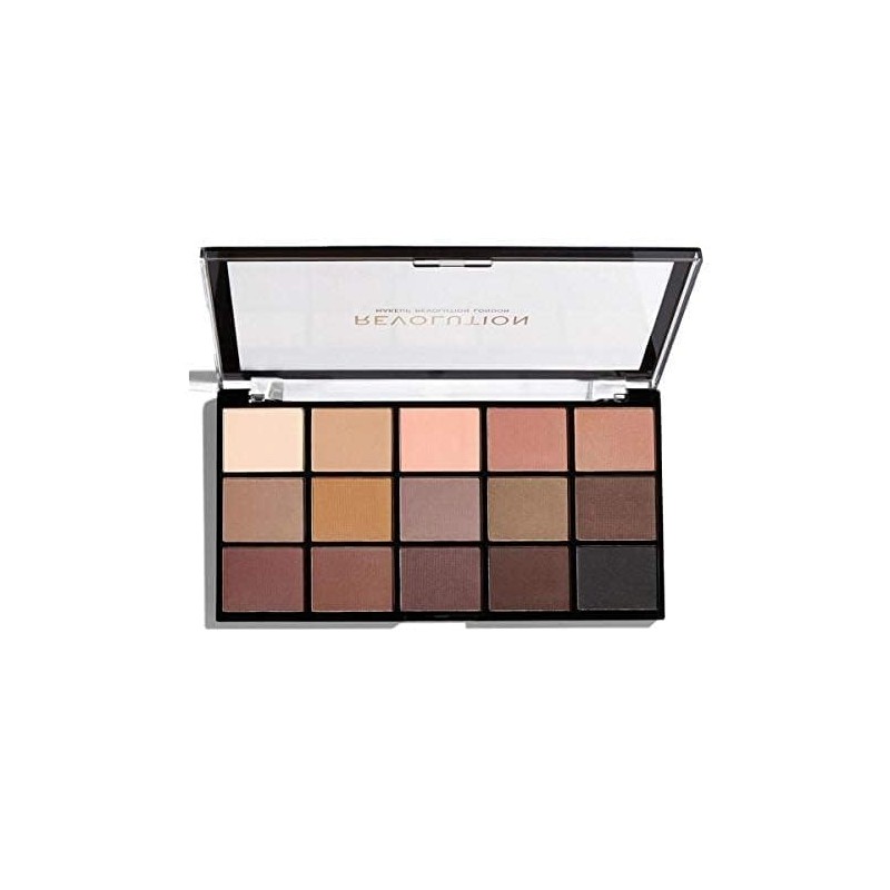 Makeup Revolution Reloaded Eyeshadow Palette, Matte Eye Colours, 15 Shades,