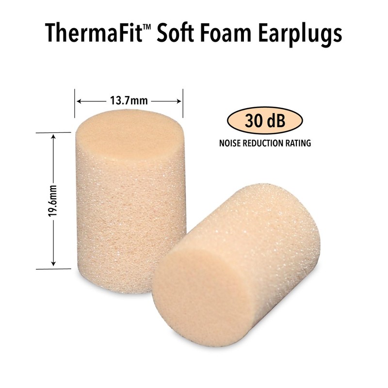 Mack’s ThermaFit Soft Foam Earplugs, 10 Pair - Comfortable Ear