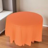 Fun Express Orange Plastic Round TABLECOVER (82") - Party Supplies