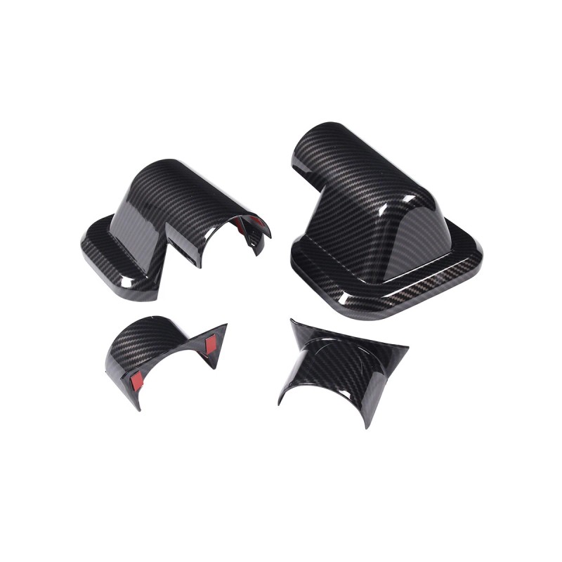 e-power-auto-Trim Carbon ABS Side Rearview Mirror Base Cover Trim For