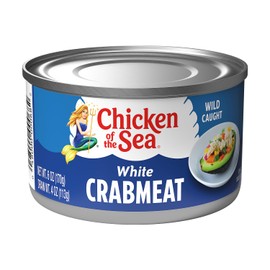 Chicken of the Sea White Crab Meat, 6 Ounce Cans (Pack of 12), High in Calcium, Wild Caught Canned Crabmeat