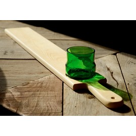 Eco-friendly Handmade pine baguette French bread board with glass dish, great for serving charcuterie, antipasti, tapas, nibbles etc.